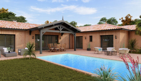 votre maison de 190m2 sur un terrain de 745m2 sur la commune de Le Porge au prix de 674000&euro; avec Alpha Constructions